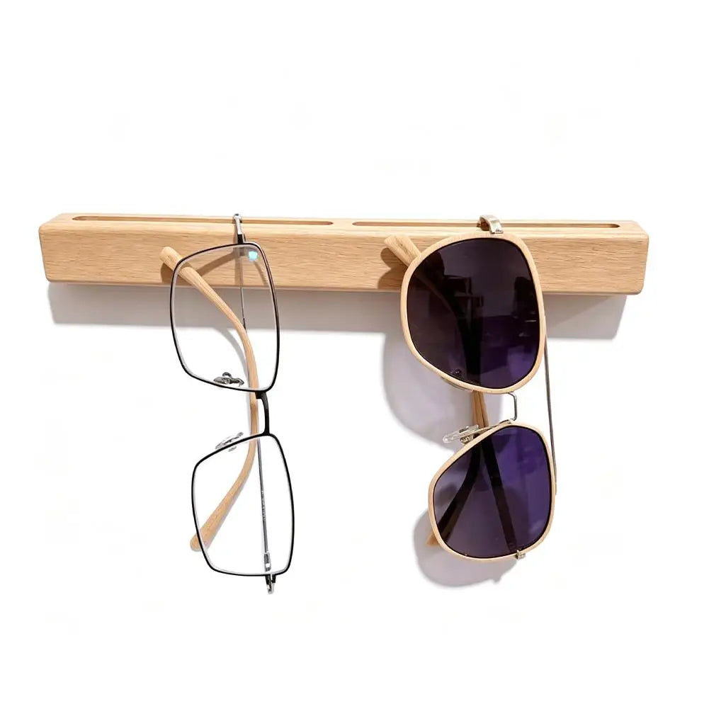 Wooden Wall-Mounted Eyeglasses & Sunglasses Display Rack