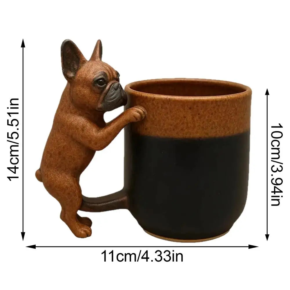 3D Dog Shaped Beverage Mug Tea Mug Desktop Beverage Cup for Home Office Living Room Cafe Dining Room Bedroom Coffee Tea Milk Peaceful Pleasures Health and Wellness C 200ml CN