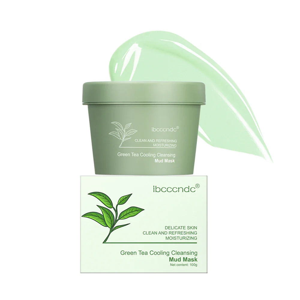 Green Tea Mud Clay Face Mask – Deep Pore Cleansing 100g