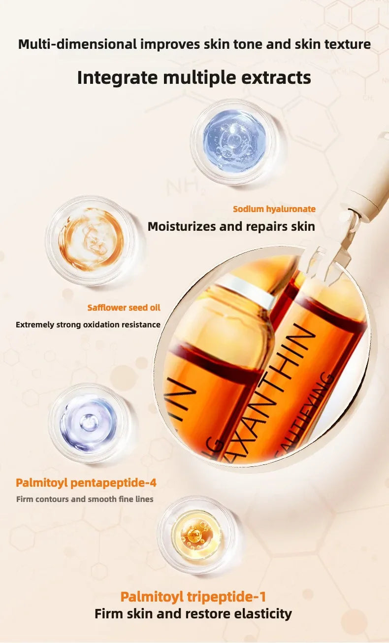 Astaxanthin Collagen Anti-Aging Face Serum Set – 28 Ampoules Peaceful Pleasures Health and Wellness