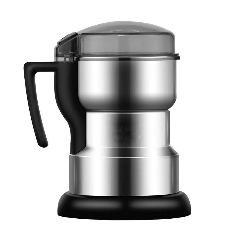 304 Stainless Electric Grinder Eight Page Blade Electric Fast Grinding Multifunction Smash Machine Rice Beans Home Blender Peaceful Pleasures Health and Wellness Silver 220V EU