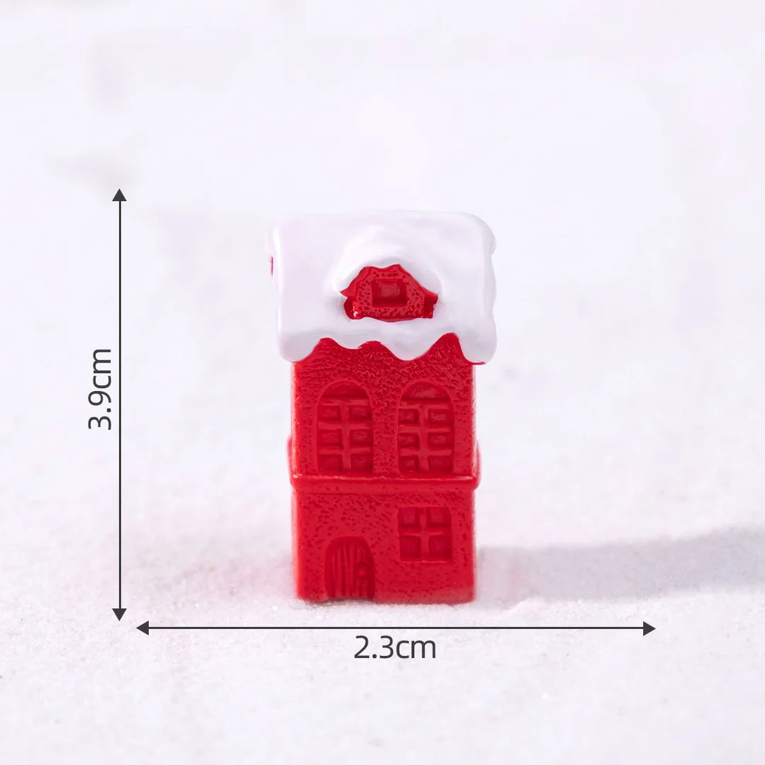 Mini Christmas Figurine Snowman Santa Claus Xmas Tree Deer Carriage Bell Figurine Home Bonsai Decor Micro Landscape Ornament Peaceful Pleasures Health and Wellness 4
