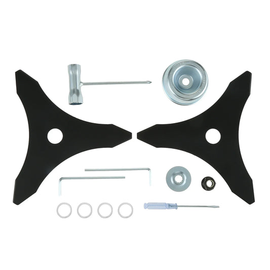 3-Tooth Brush Cutter Blade Kit – Carbon Steel Trimmer Disc Brush Cutter Blade Kit Oasis Select