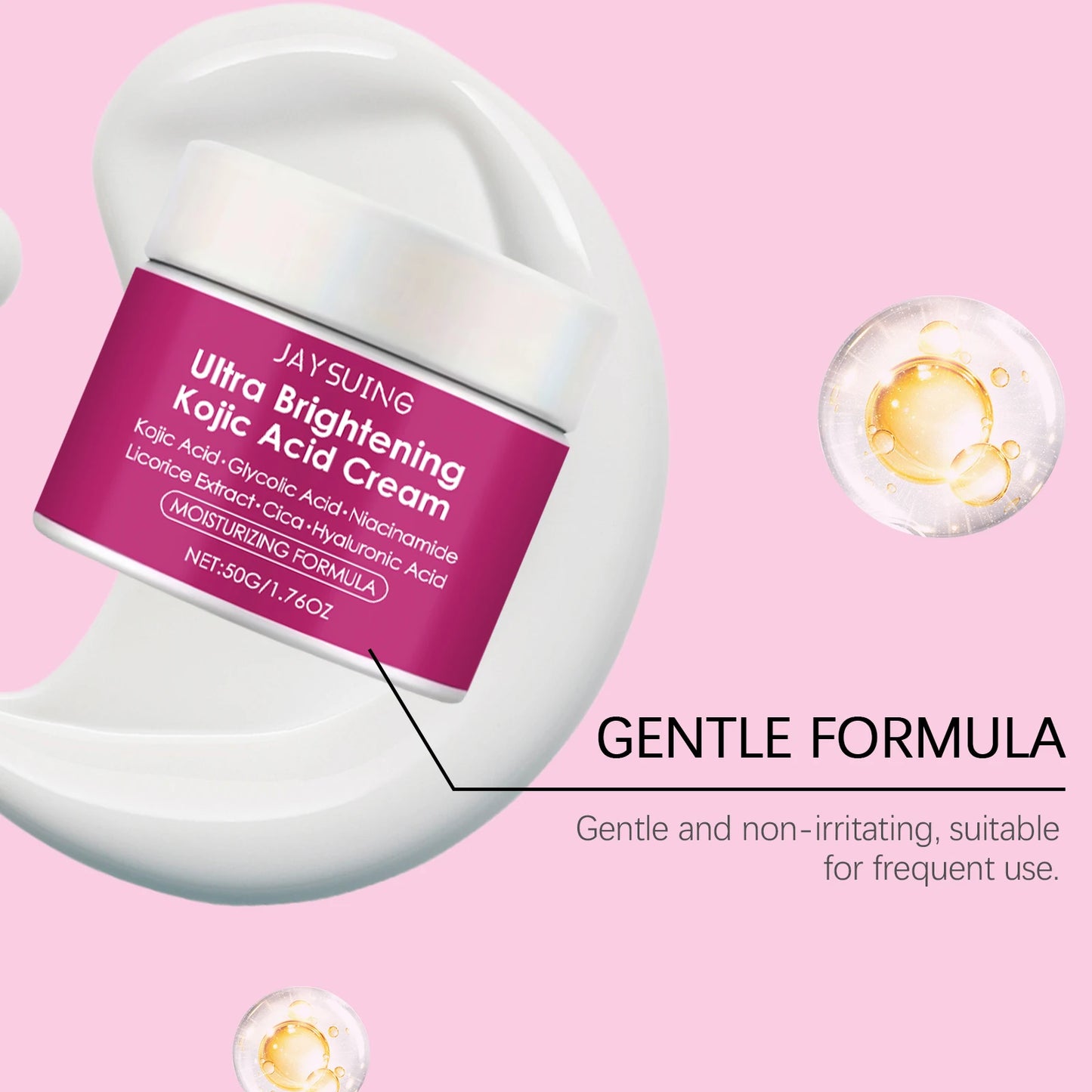 Kojic Acid Brightening Face Cream | Hyaluronic Acid & Licorice