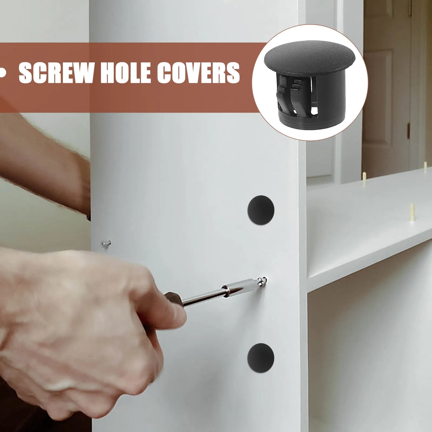 20Pcs Plastic Screw Hole Plugs 10Mm Diameter Hole Cover Caps for Furniture Cabinets Cupboards Doors Windows Reusable Decorative Peaceful Pleasures Health and Wellness
