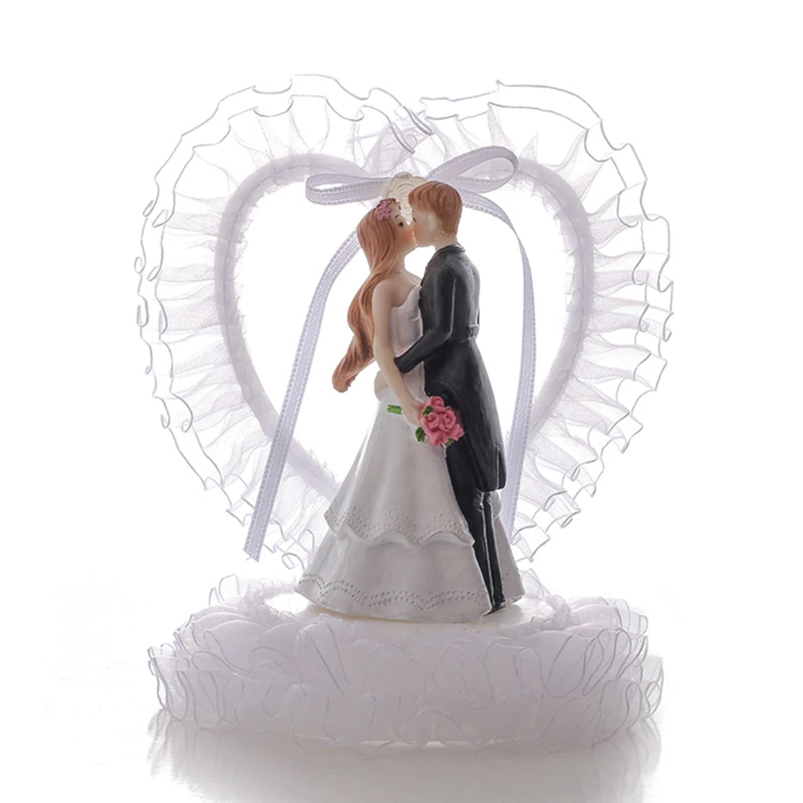 Wedding Cake Toppers Bride and Groom Cake Decoration Romantic Keepsake Gift for Holiday Party Dessert Cake Peaceful Pleasures Health and Wellness