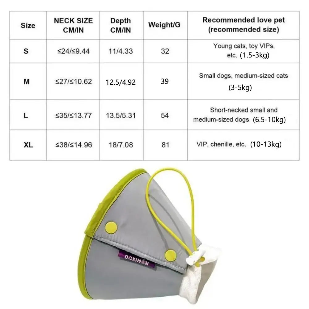 Adjustable Cat Cone Collar – Soft, Breathable & Lightweight