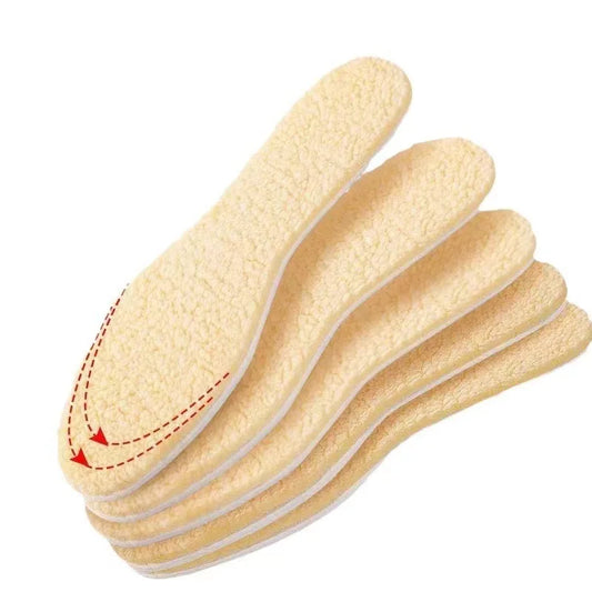 1/2/3/4Pair Adjustable Warm Insoles with Fleece and Thickened Lambskin Comfortable Cashmere and Cotton Insoles Snow Boots Peaceful Pleasures Health and Wellness