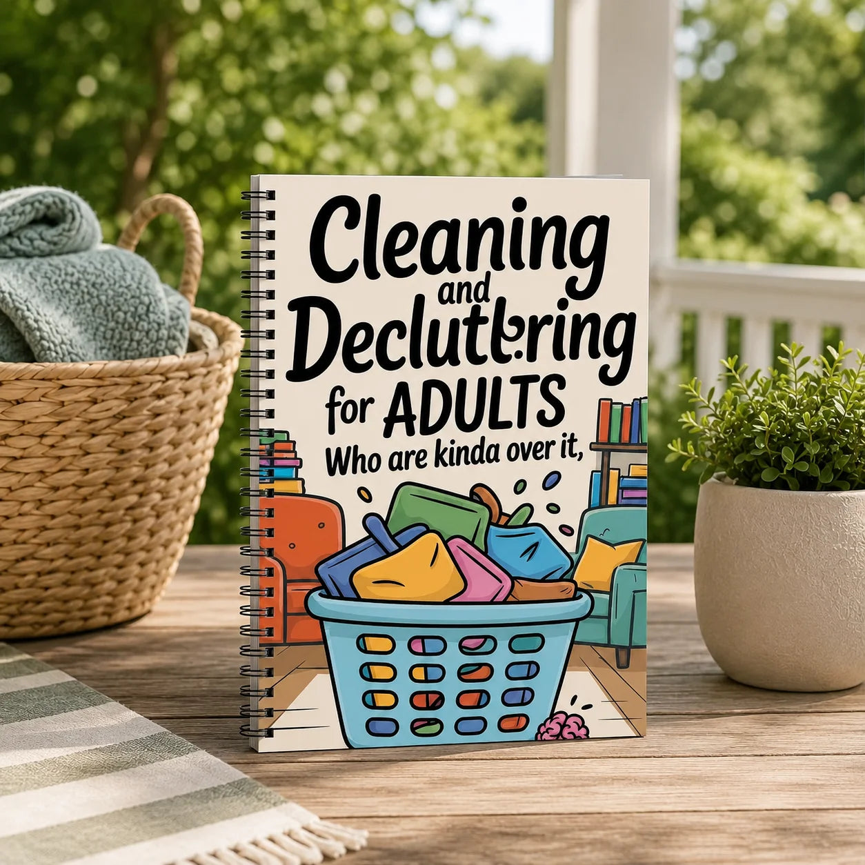 Cleaning Decluttering Adults Spiral Planner Notebook Home