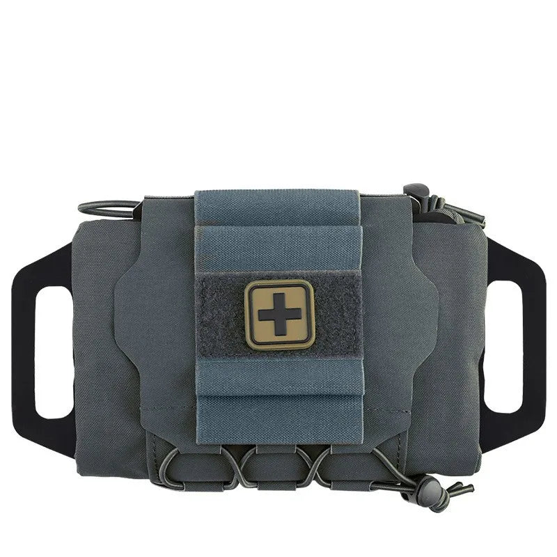 Tactical First Aid Kit Outdoor Hunting Bag Pouch IFAK Kits MOLLE Medical Pouch Rapid Deployment First-aid Survival Kit Peaceful Pleasures Health and Wellness Gray