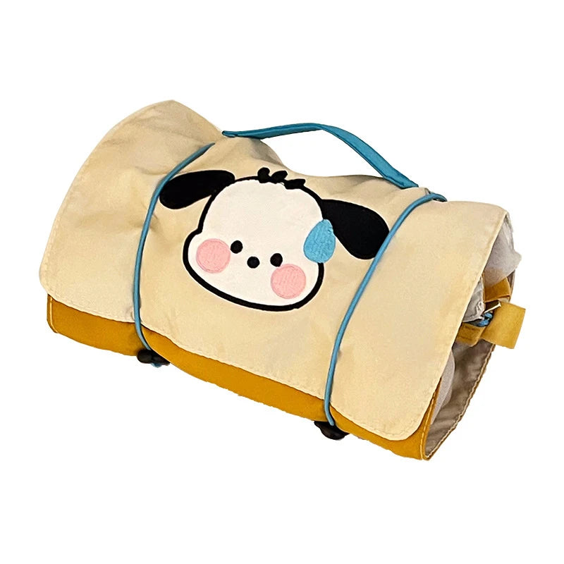 Cartoon Dog 4-in-1 Cute Makeup Bag Large Capacity Premium Feel New Women's Travel Bag Waterproof Handheld Bag Peaceful Pleasures Health and Wellness