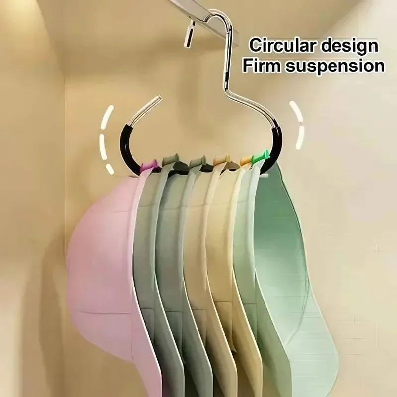 5pcs Baseball Cap Hat Rack Organizer Stainless Steel Hat Hanger Hanging Cap Holder Non-Slip Wall Mount Hook Organizer for Caps Peaceful Pleasures Health and Wellness