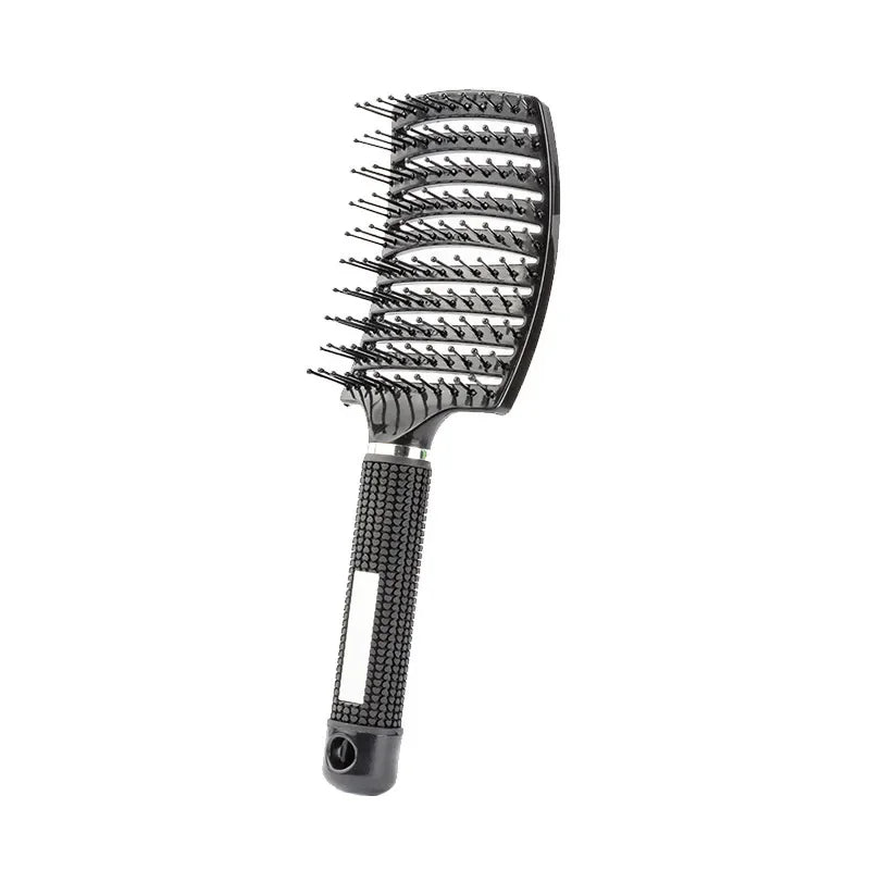 Hair Brush Scalp Massage Comb Hairbrush Bristle;Nylon Women Wet Curly Detangle Hair Brush for Salon Hairdressing Styling Tools Peaceful Pleasures Health and Wellness black hairless