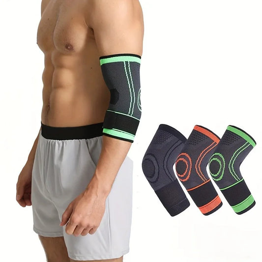 1pc Sports Elbow Protector For Men And Women, Joint Sleeve Protector Arm Sheath, Tennis Elbow Belt Strap Pressurized Winding Peaceful Pleasures Health and Wellness