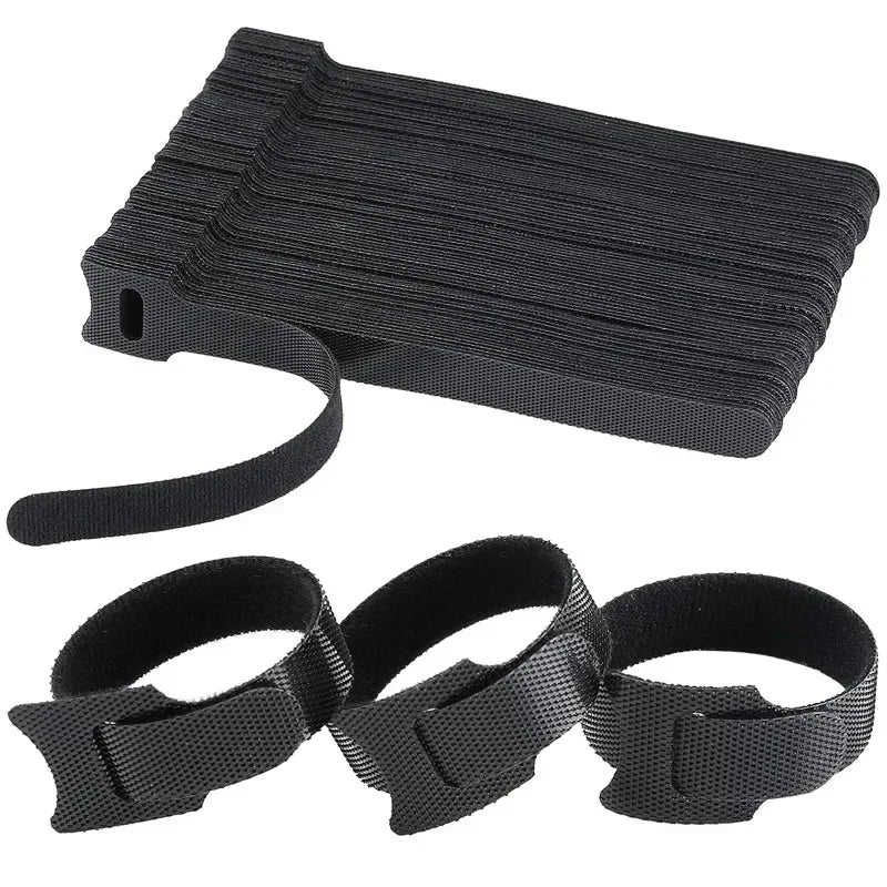 Reusable Hook & Loop Cable Ties 20cm 50pcs – Wire Organizer Reusable Cable Ties Peaceful Pleasures Health and Wellness
