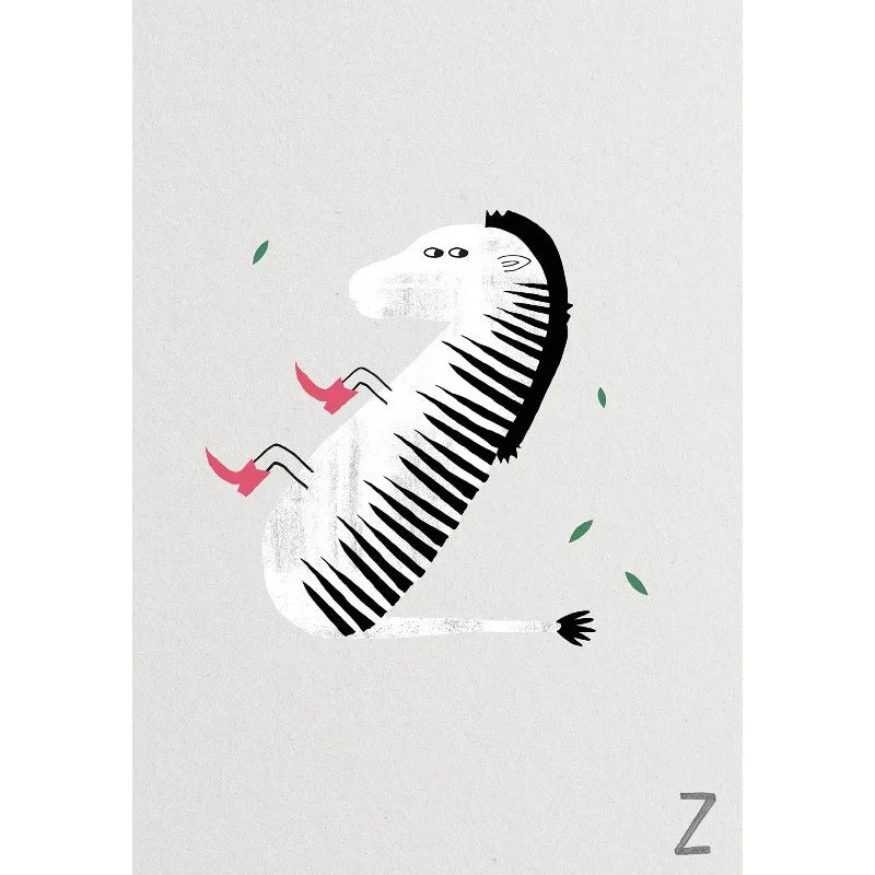 ABC Animal Alphabet Canvas Wall Art for Kids Nursery Room