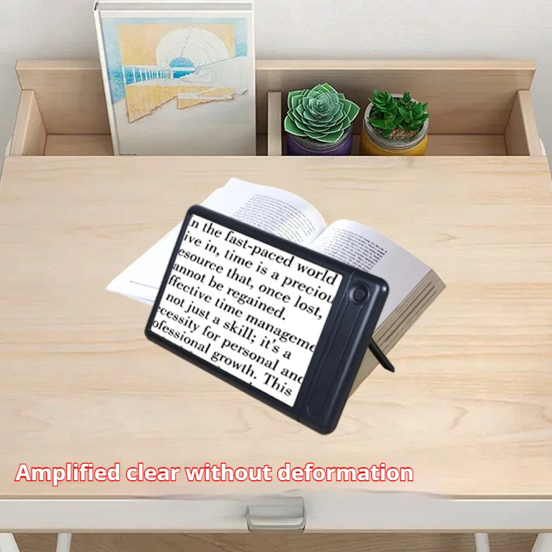 Bracket Style Handheld Reading Magnifier, Ultra Light, High-Definition Video Magnifying Glass, 43Led Light, 3-Speed Brightness Peaceful Pleasures Health and Wellness