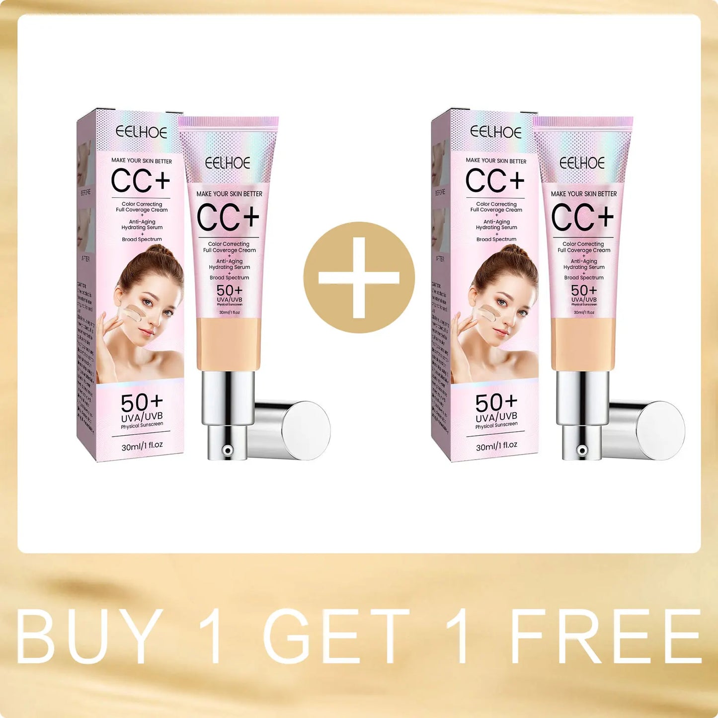 EELHOE CC Cream SPF 50 | Full Coverage Oil-Control Foundation
