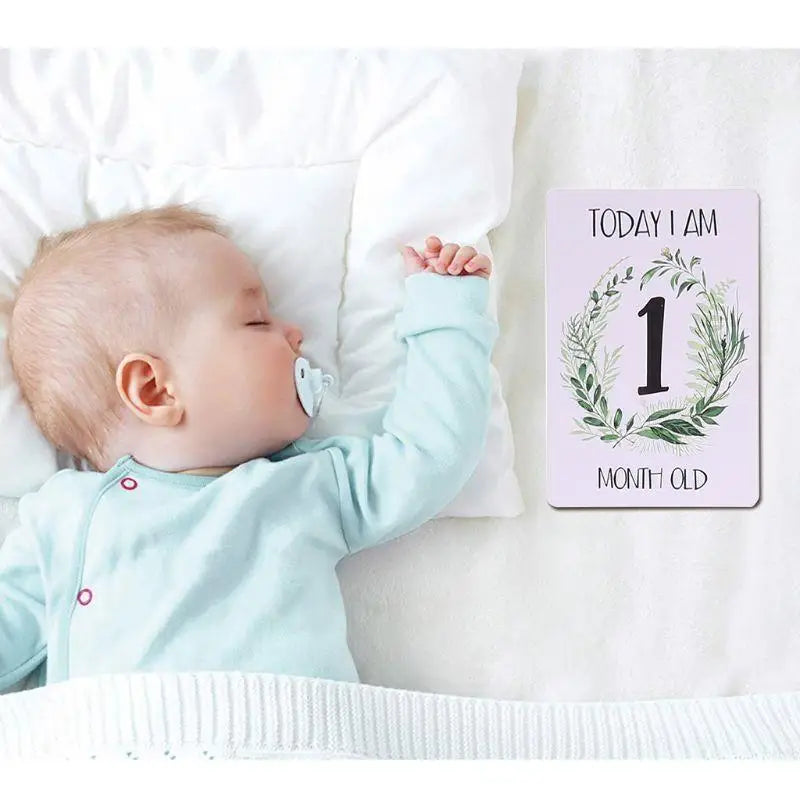 Baby Monthly Milestone Cards 0-12 Months | 12-Piece Set