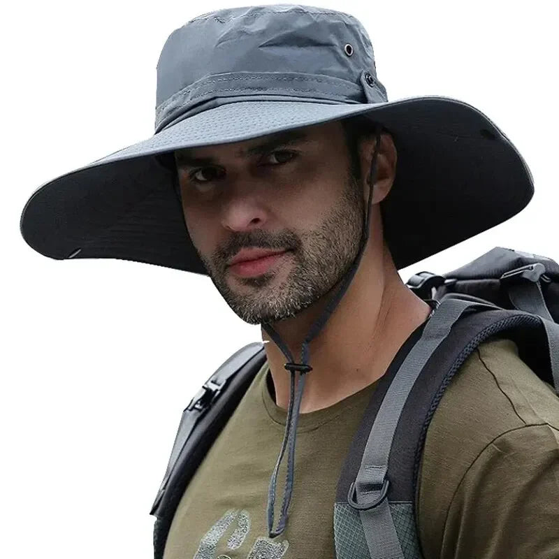 Summer Mountaineering Fishing Hat Men's UV Resistant Fisherman Large