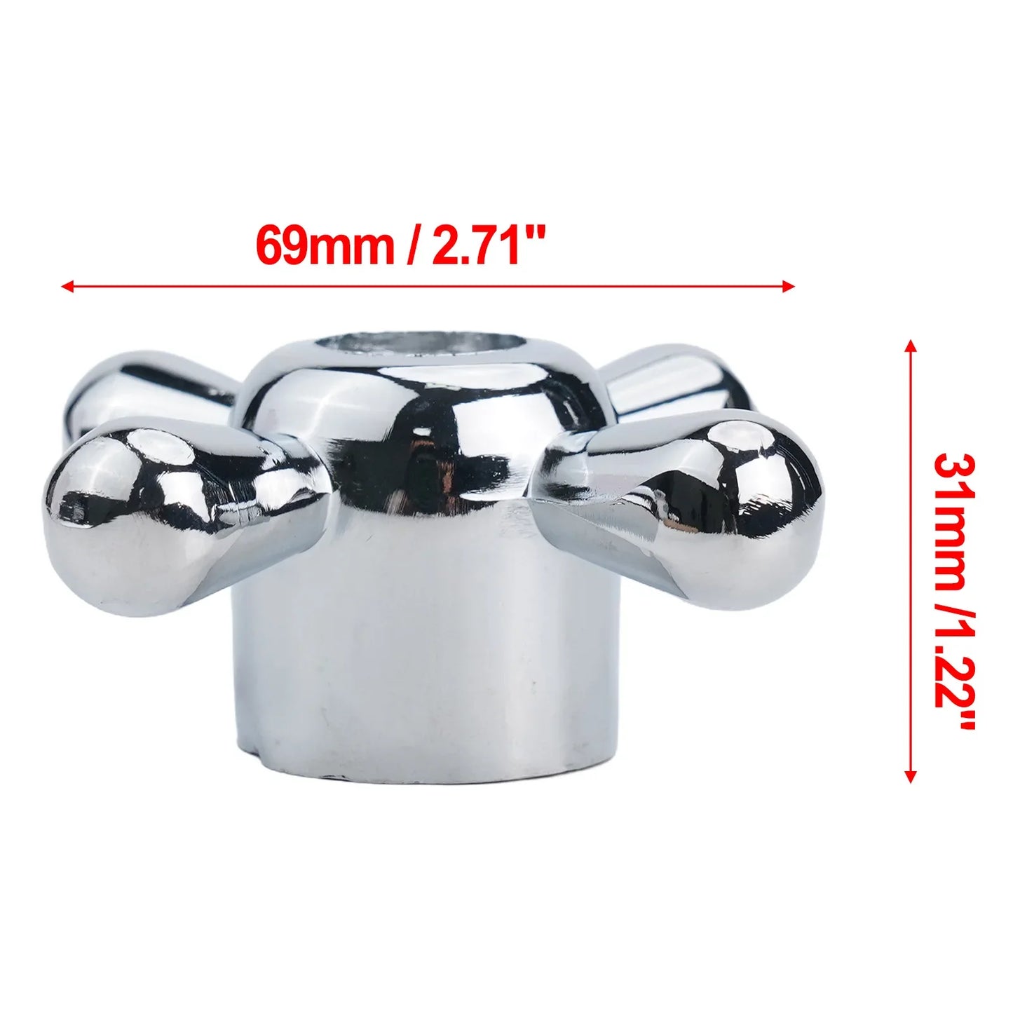 Cross Faucet Handle Knobs – Alloy Replacement Tap Kit 2-Pack