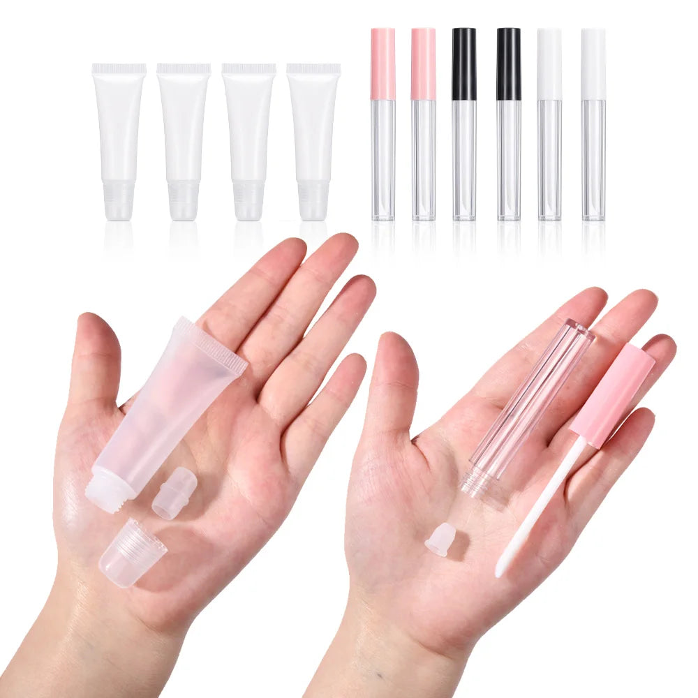 DIY Lip Gloss Kit 100ml Lip Gloss Base Powder Glitter Flavor Essence and Tube for Girl woman Gifts Lip Gloss Pack Set Cosmetics Peaceful Pleasures Health and Wellness