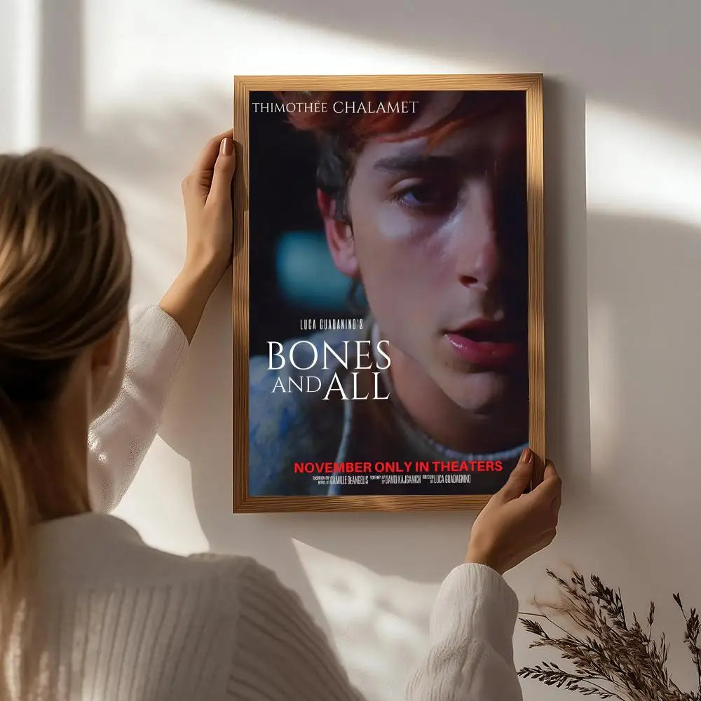 Movie B-Bones and All Poster HD Self Adhesive Waterproof Wall Art Ideal for Home Office Dorm Bedroom Great Gift Peaceful Pleasures Health and Wellness White7 15X20cmNoframe