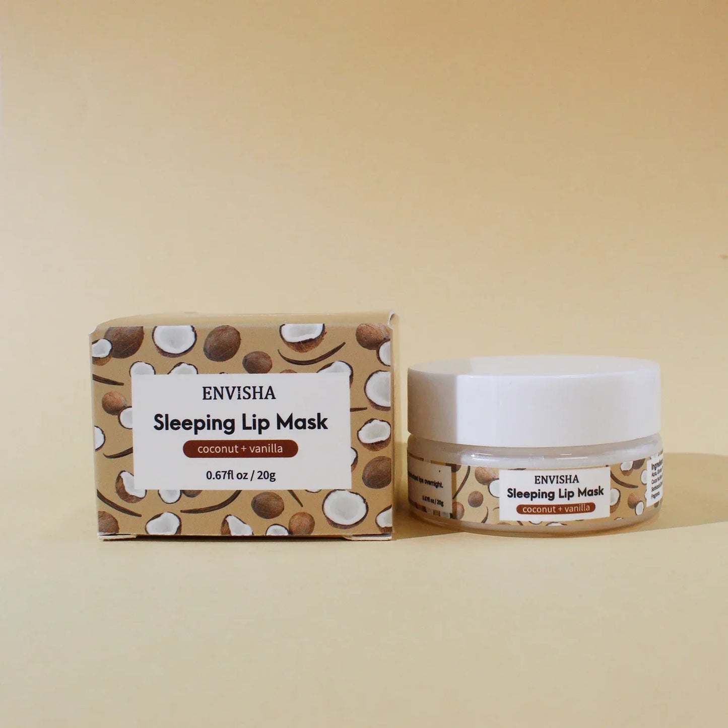 ENVISHA Peach Lip Sleep Mask – Overnight Moisturizing & Line-Fading 20g