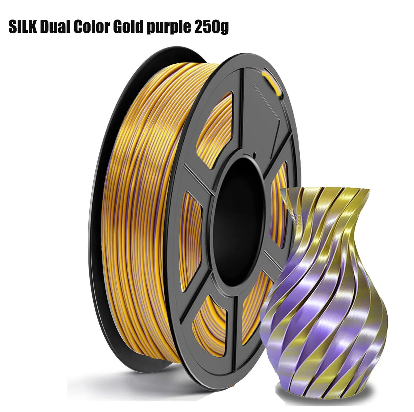Silk PLA Filament 1.75mm Dual Color Metal Shine | FDM 3D Printer