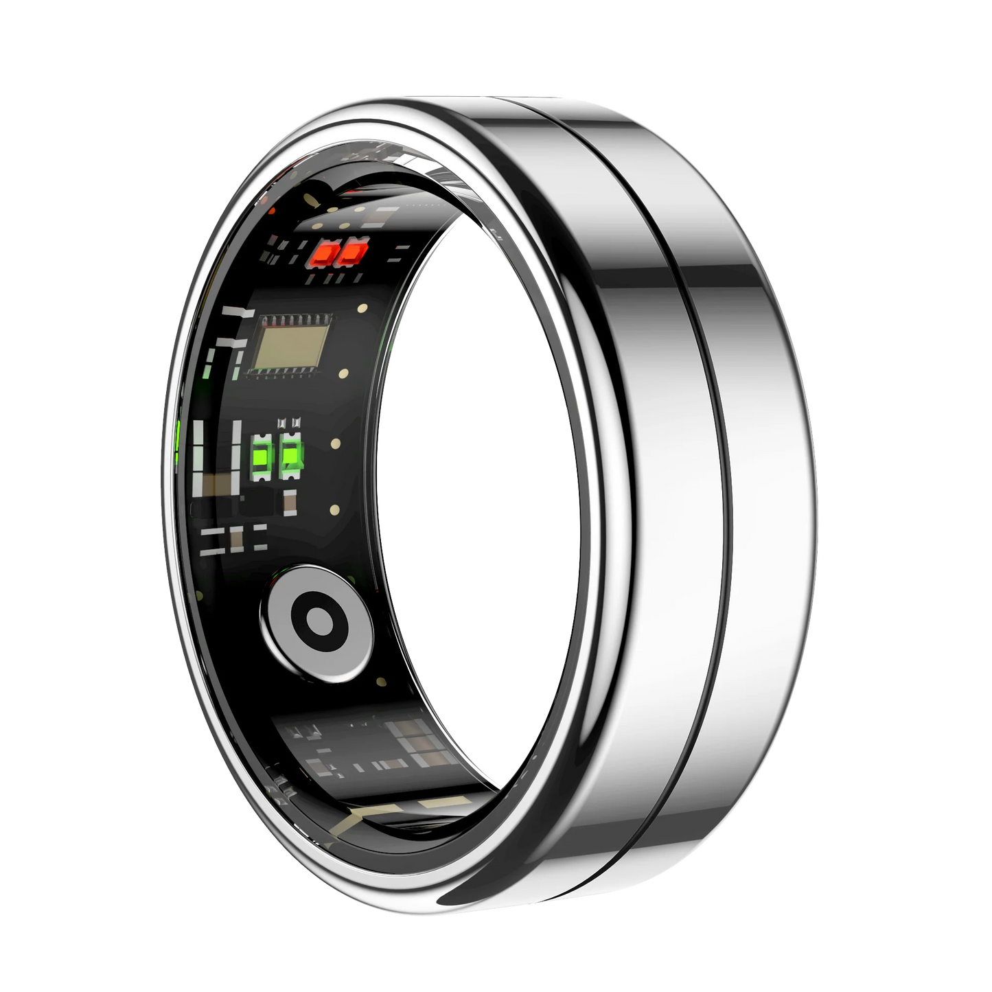 R04 Smart Ring Men Women Health andSleep Monitor 5ATM Waterproof Ring Multi-sport Mode Camera Control Peaceful Pleasures Health and Wellness Silver 7
