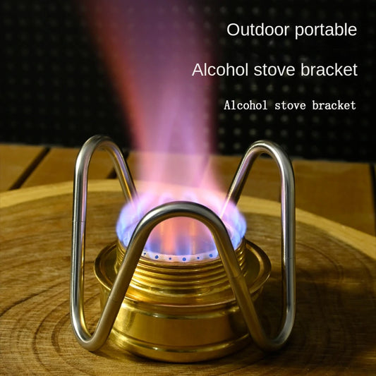 Outdoor Alcohol Stove detachable bracket camping Stove Stainless Steel High Temperature Resistant Hiking Backpacking Cookware ﻿ Peaceful Pleasures Health and Wellness