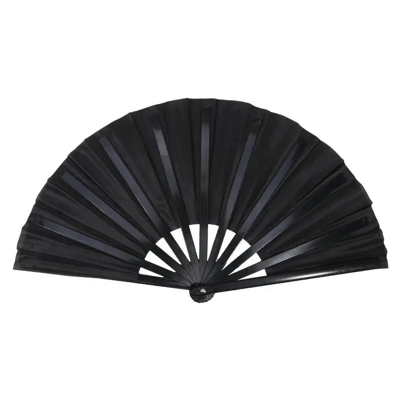 Chinese Style Solid Folding Fan Cloth Blank Plastic Handheld Fan Antiquity Taichi Dance Performance Morning Exercise Accessories Peaceful Pleasures Health and Wellness