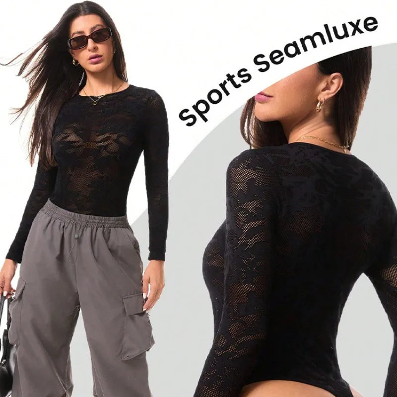 Women's Mesh Hollow-Out Yoga Jumpsuit | Sexy Fitness Romper