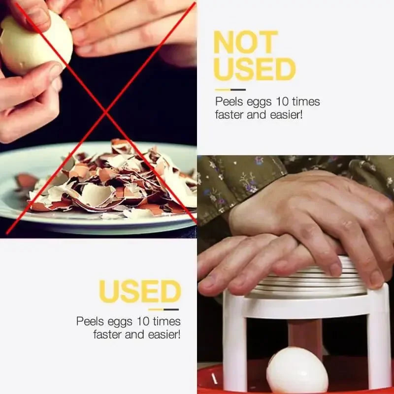 High quality Egg peeler ABS Sheller No peeling of eggshells Mini Cooking Domestic Kitchen Supplies Egg Shell Remove Gadgets Peaceful Pleasures Health and Wellness