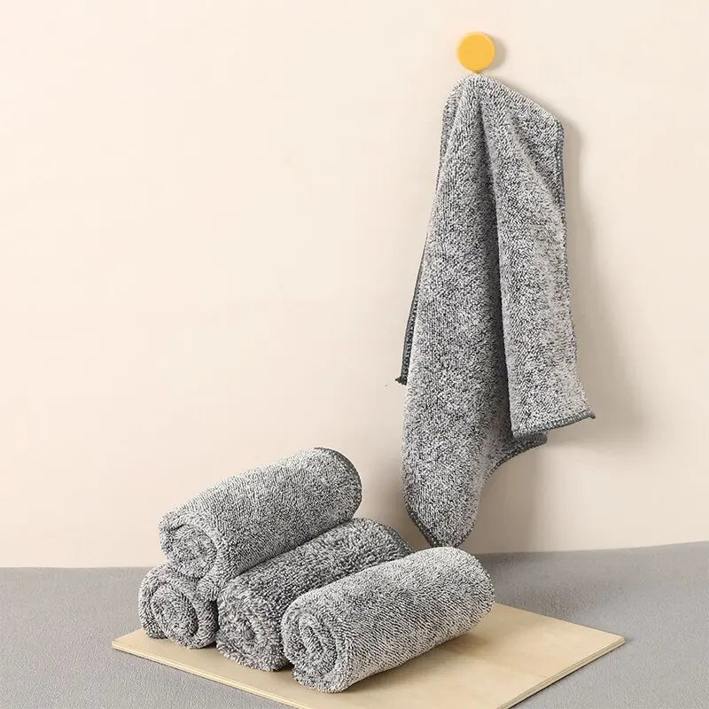 Bamboo Charcoal Dish Cleaning Cloth | Microfiber Scouring Pad