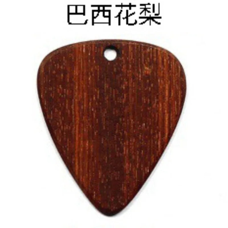 Guitar Pick Wood Red Sandalwood Necklace Pendant