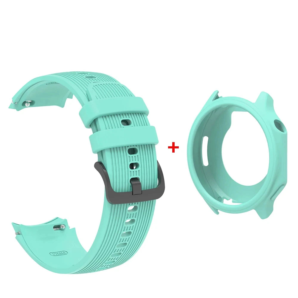 Silicone Watch Band & Case for OnePlus Watch 2/2R/3 & OPPO Watch X Peaceful Pleasures Health and Wellness Case Strap MintGreen OPPO X Oneplus 2