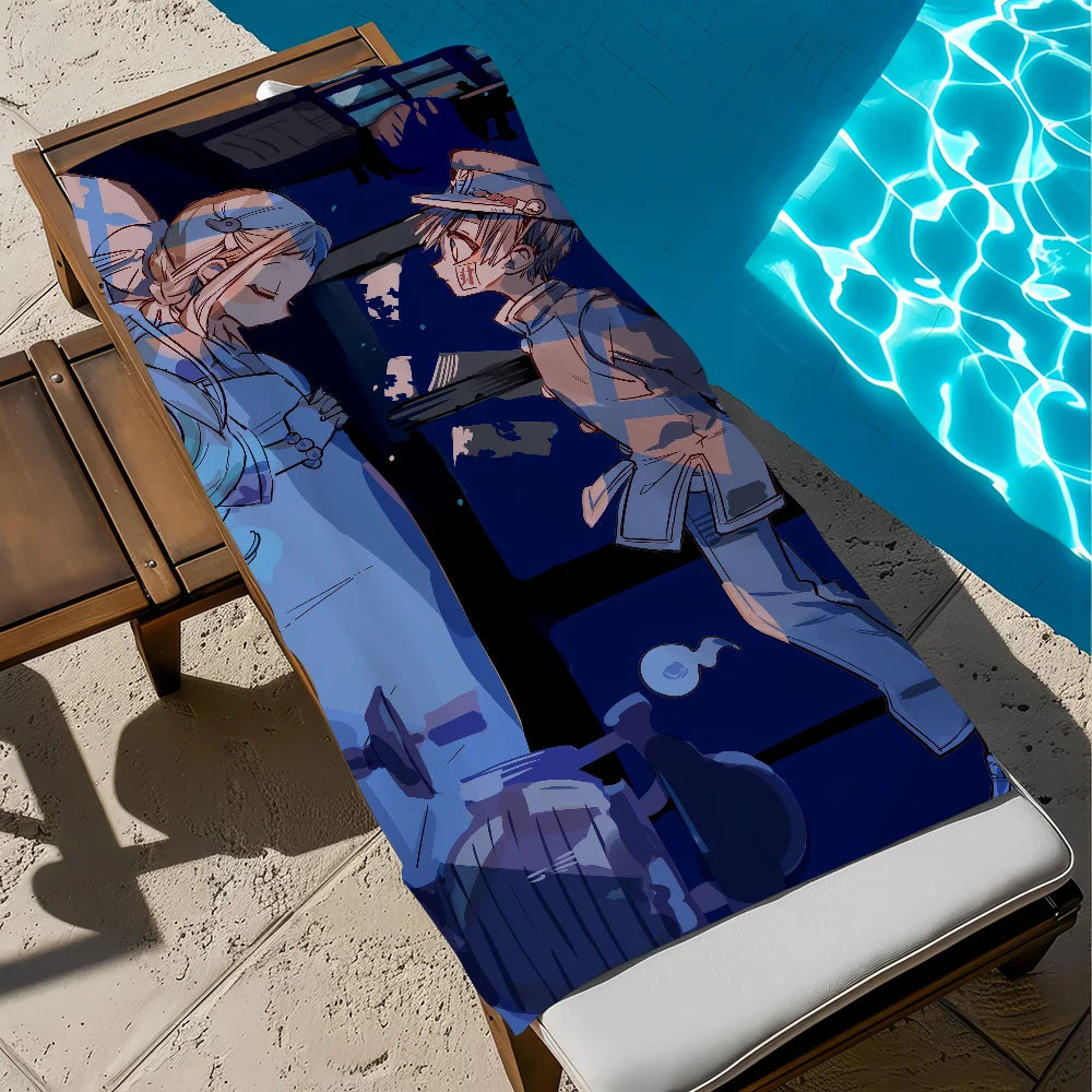 Hanako Kun Quick-Dry Microfiber Beach Towel | 11 Sizes Microfiber Beach Towel Peaceful Pleasures Health and Wellness z3 STJ150x200CM