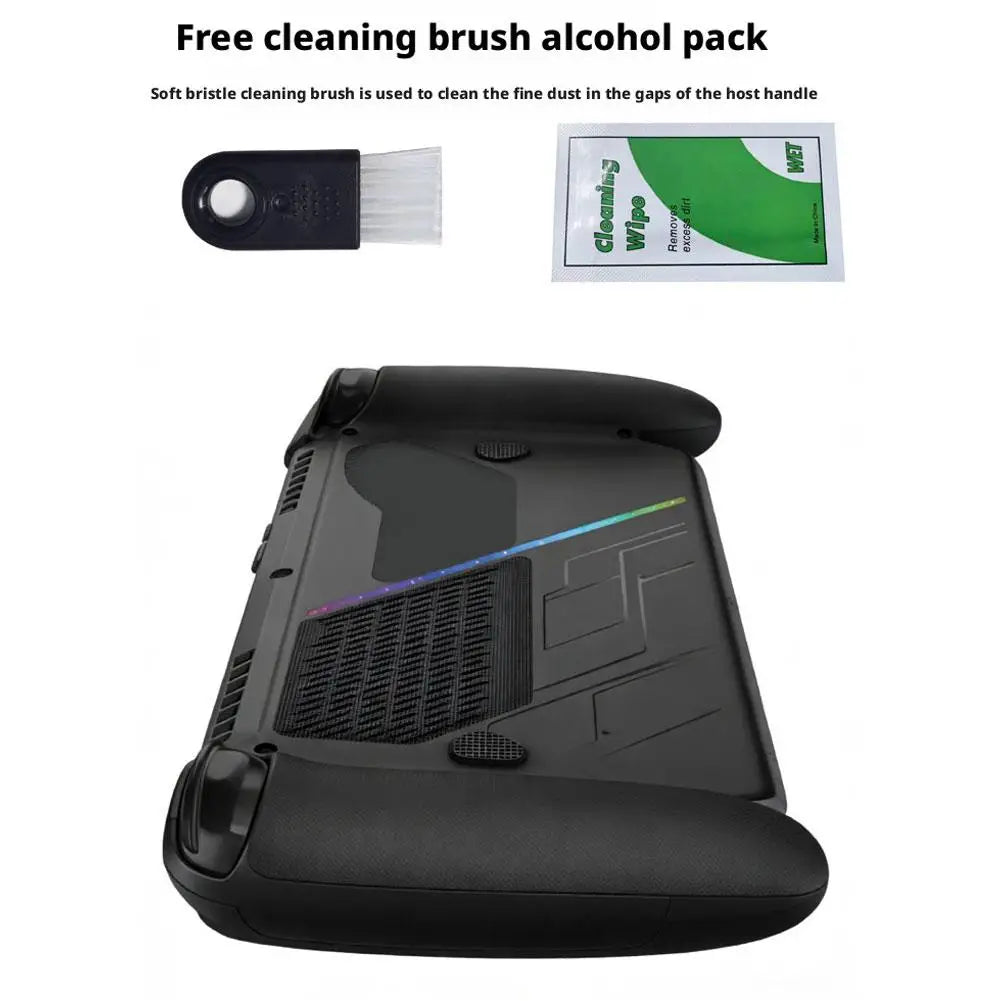 For ROG For Xbox Ally/X Universal Handheld Dust Plug Protection Kit + Panel Stickers + Silicone Joystick Caps Peaceful Pleasures Health and Wellness