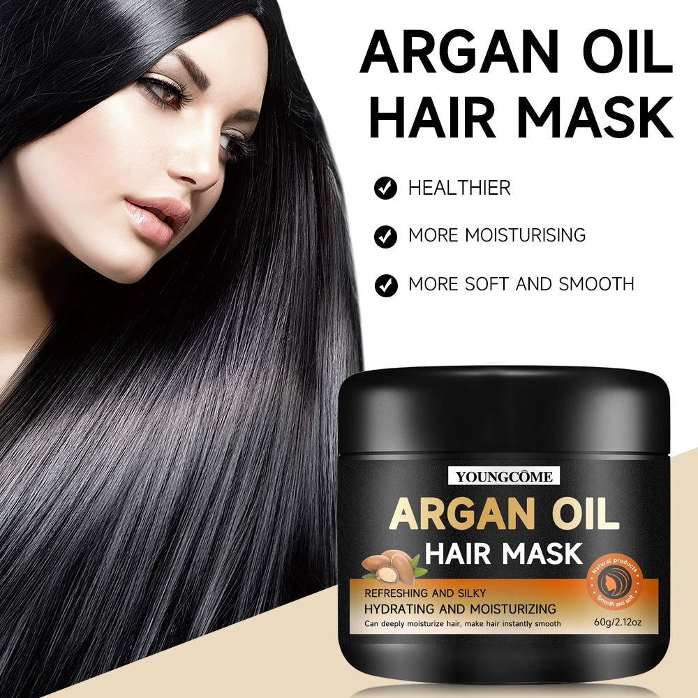 Smooth Conditioning Hair Mask Moroccan Argan Oil Hair Mask,Improves Scalp Health,Suitable for Aromatherapy,Repairs Mask Biotin Peaceful Pleasures Health and Wellness