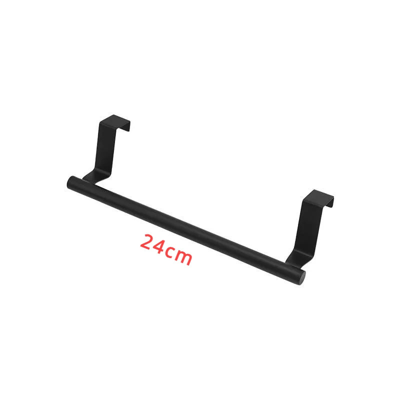 Over Cabinet Door Towel Rack | Punch-Free Steel Hanger Cabinet Door Towel Rack Peaceful Pleasures Health and Wellness S 1Pcs