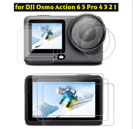 9H Tempered Glass Screen Protector for DJI Osmo Action 1–6 (2 Sets) Camera Screen Protector Oasis Select