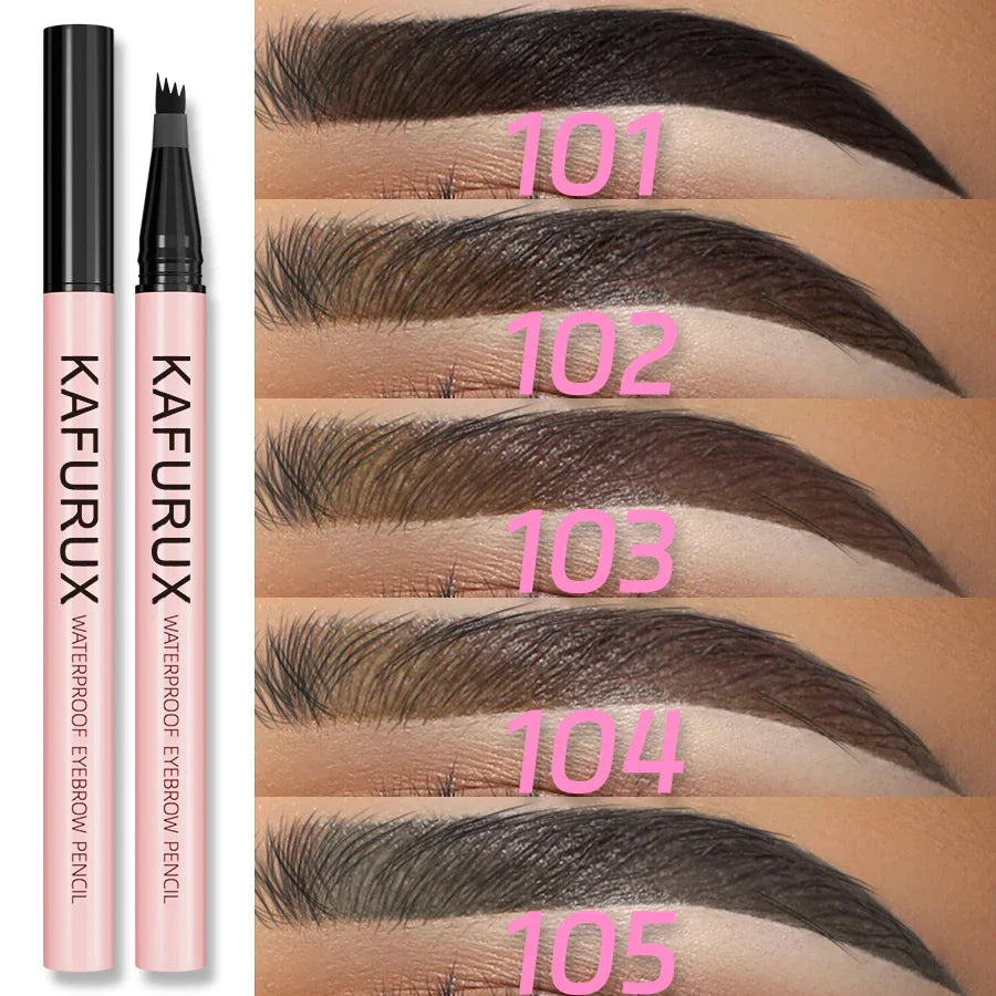 KAFURUX 4-Point Waterproof Liquid Eyebrow Pencil | Long-Lasting