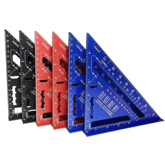 7" Aluminum Speed Square Triangle Ruler | Metric & Imperial Speed Square Ruler Peaceful Pleasures Health and Wellness