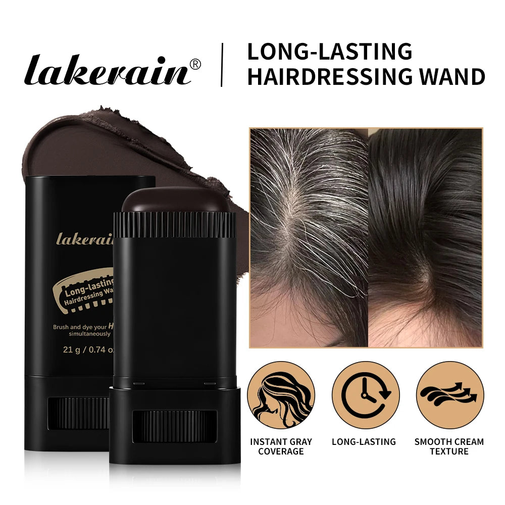 Waterproof Gray Coverage Hair Dye Stick – All Hair Types