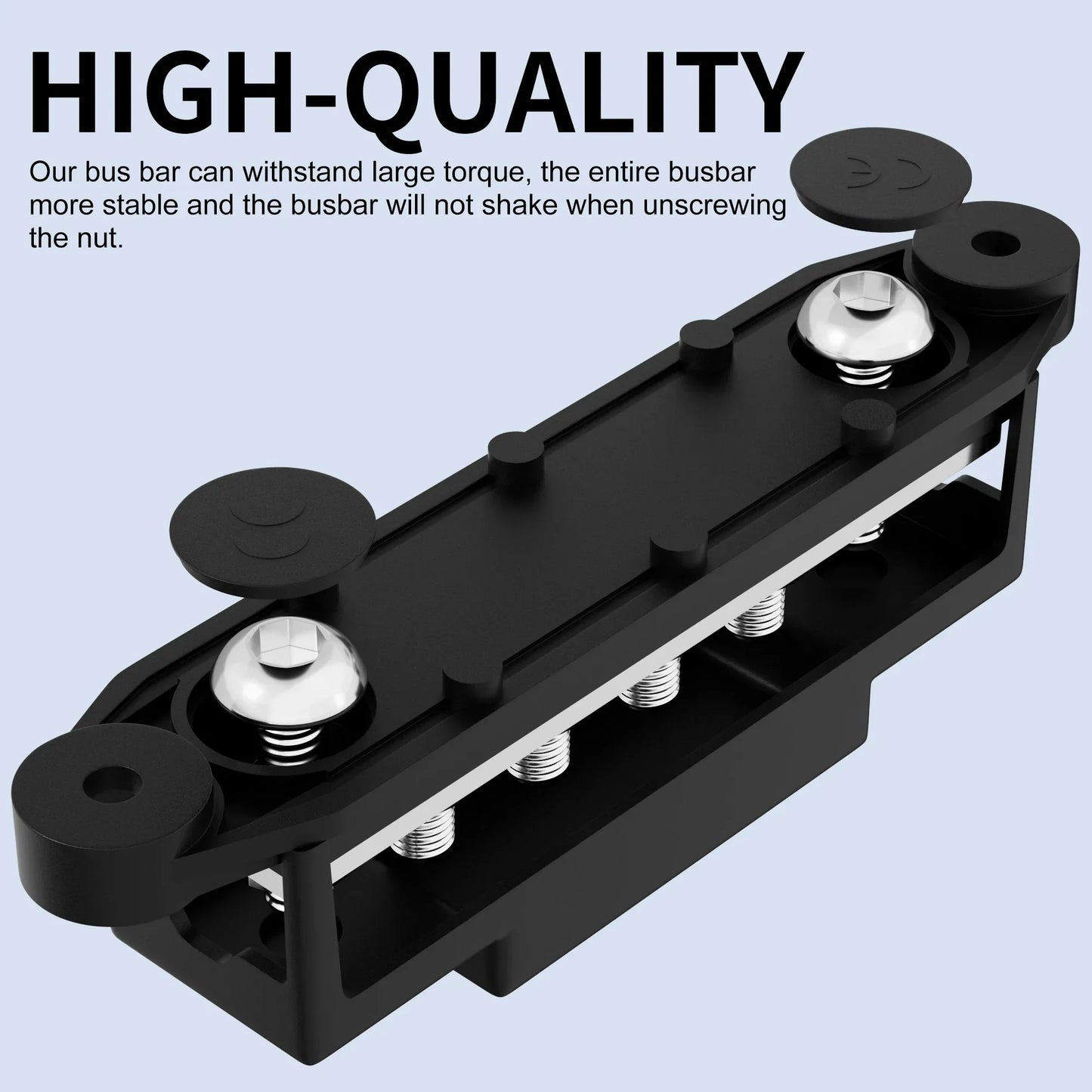 275A Bus Bar 12V Power Distribution Block Car Audio Busbar 6 x 5/16" (M8) Terminal Stud Positive & Ground Battery Bus Bar Peaceful Pleasures Health and Wellness
