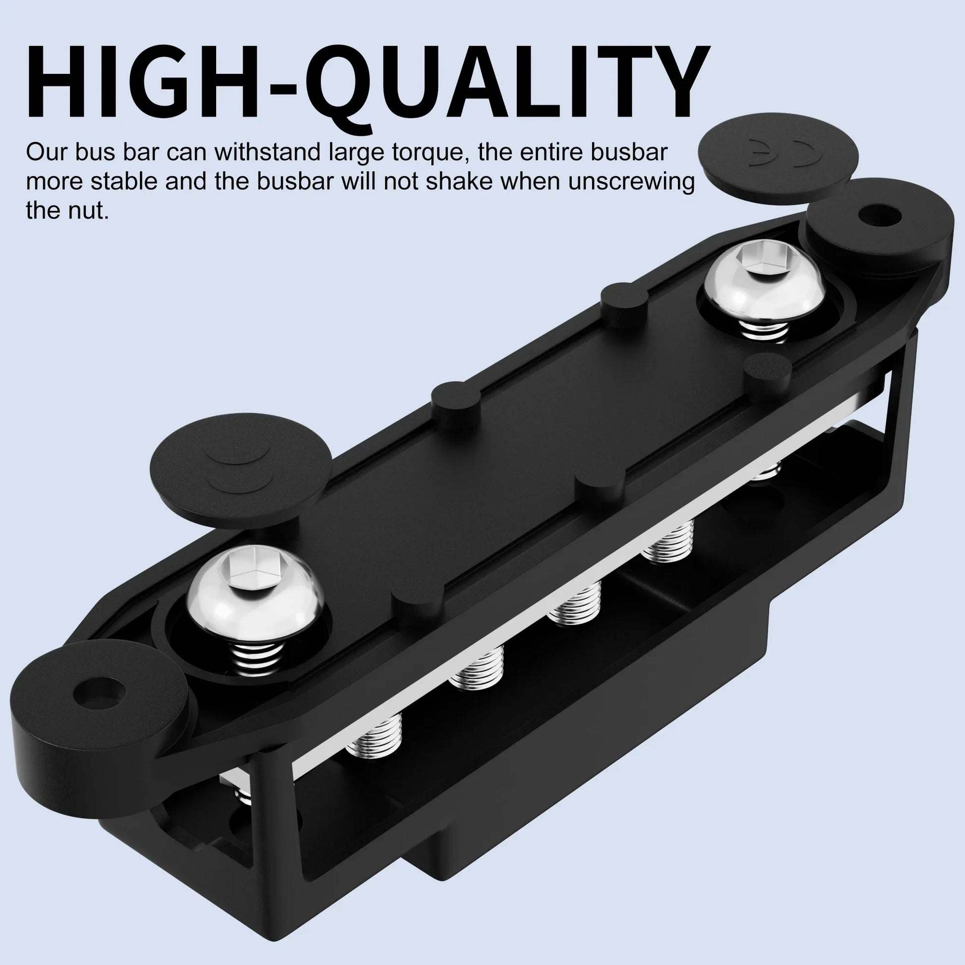 275A Bus Bar 12V Power Distribution Block Car Audio Busbar 6 x 5/16" (M8) Terminal Stud Positive & Ground Battery Bus Bar Peaceful Pleasures Health and Wellness