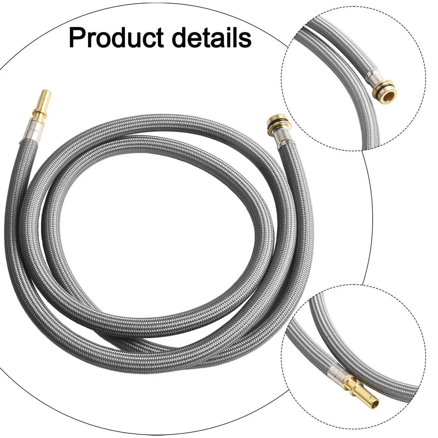 59" Nylon-Braided Pull-Down Kitchen Faucet Replacement Hose