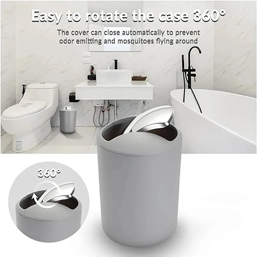 Bathroom Accessory Set,6 Piece Gift Set,Toothbrush Holder,Toothbrush Cup,Soap Dispenser,Soap Dish,Toilet Brush Holder,Trash Can Peaceful Pleasures Health and Wellness