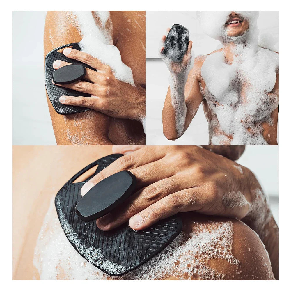 Silicone Exfoliating Body Scrubber Brush | No-Slip Handle